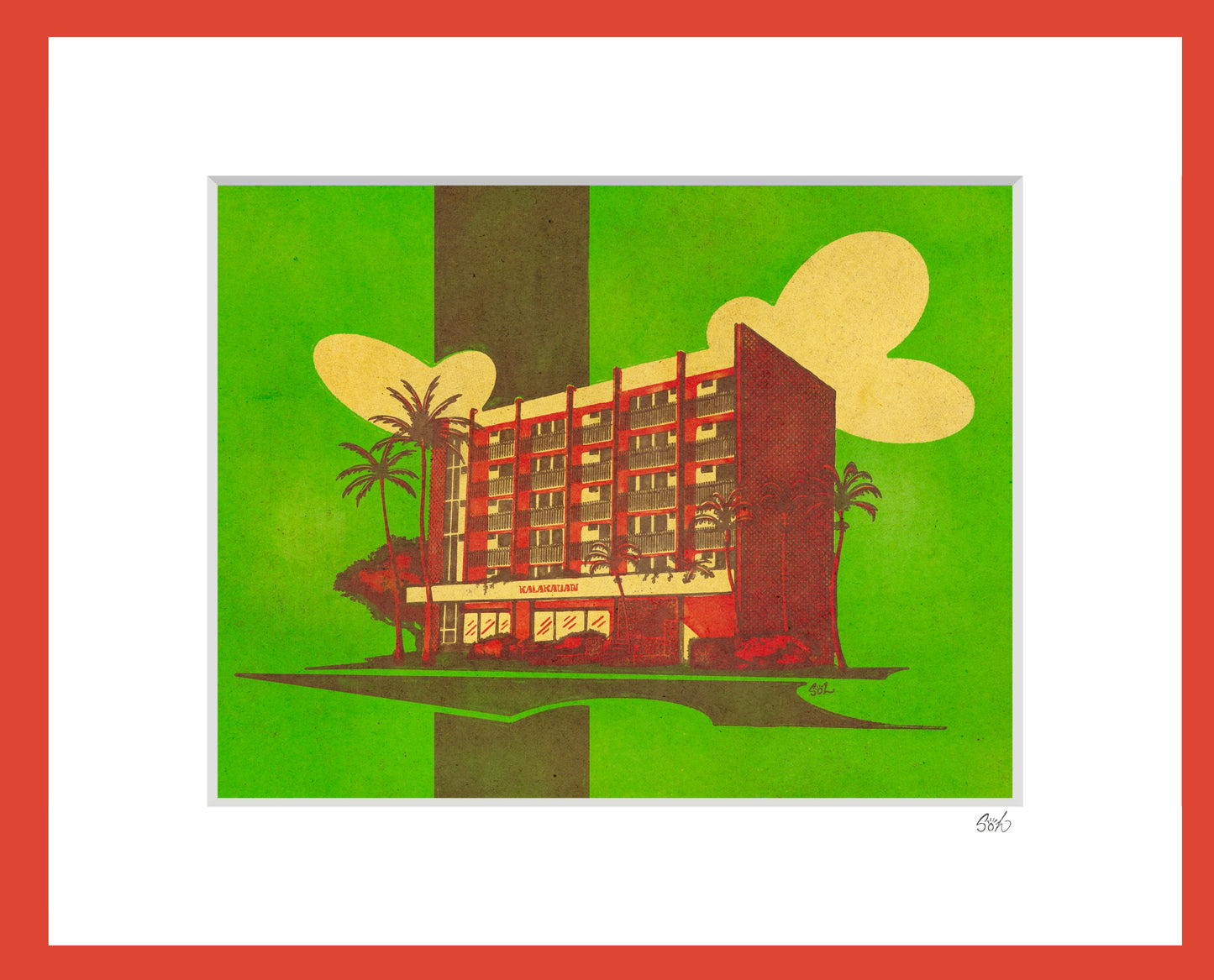 Kalākauan Hotel Giclée Art Print