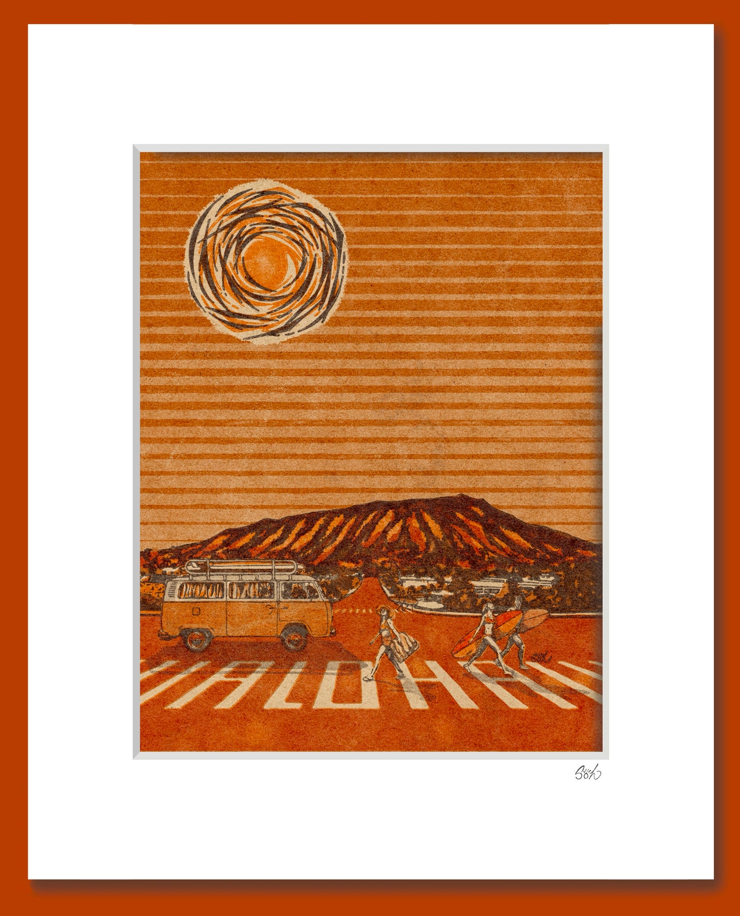Crosswalk at Puʻu Maʻi Giclée Art Print