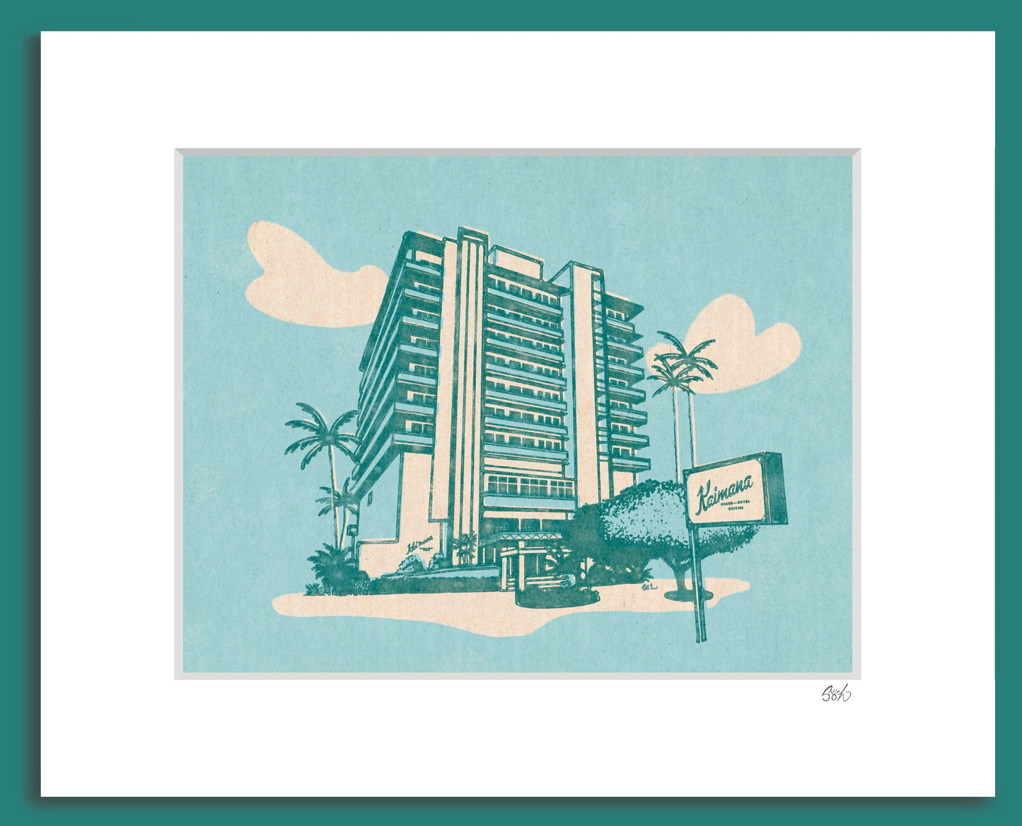 Kaimana Beach Hotel Giclée Art Print