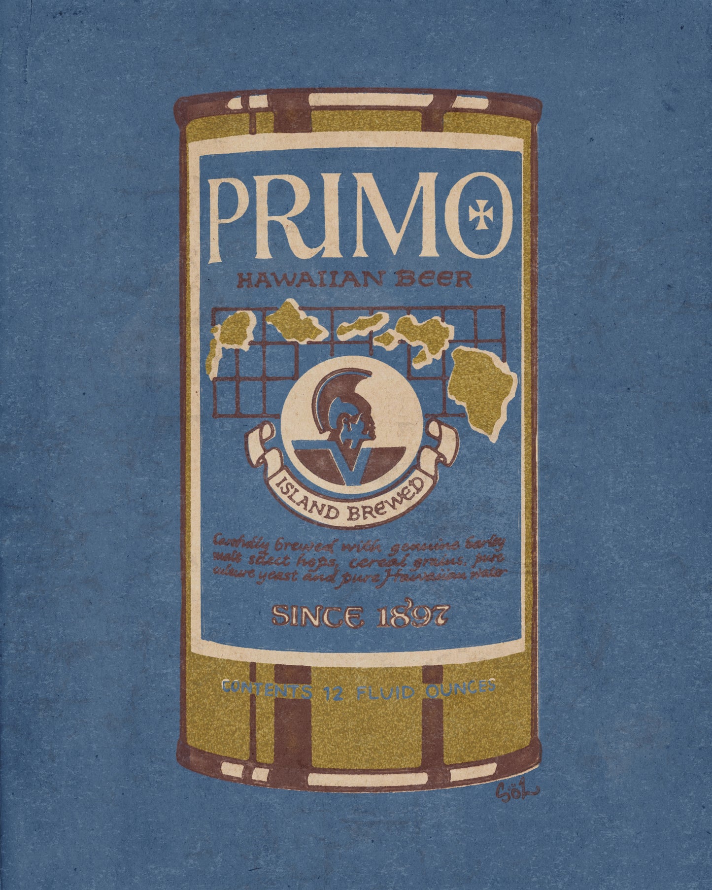 Primo Island Lager Giclée Art Print