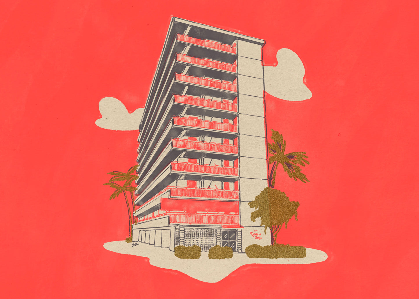kalakaua sands mid century modern waikiki hawaii solario