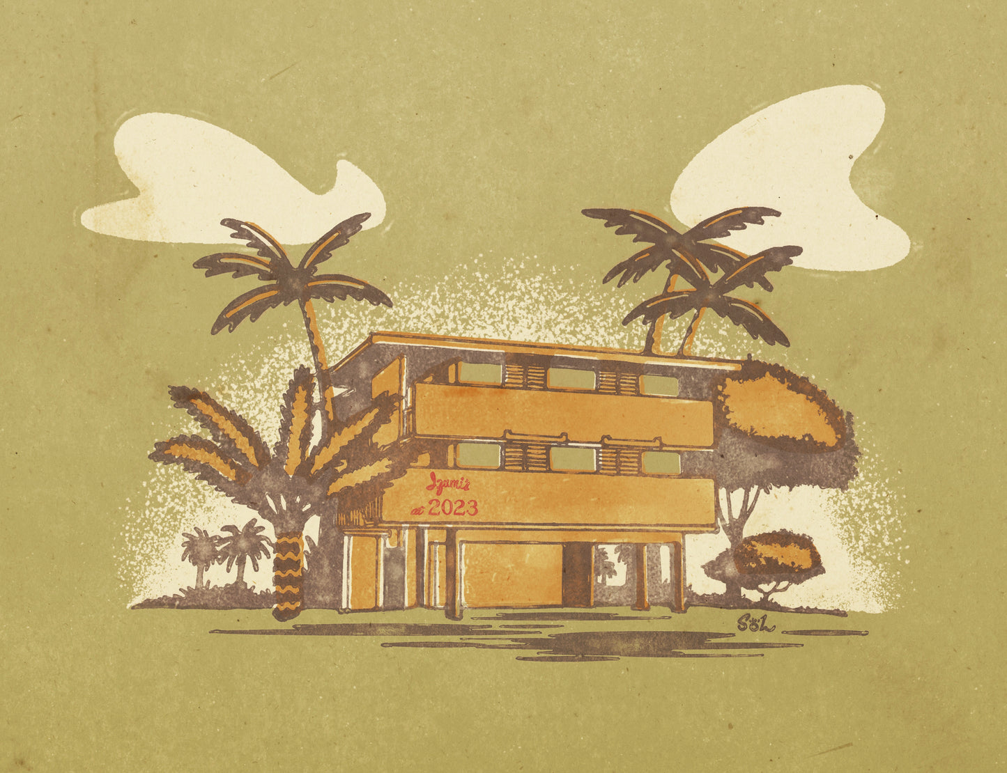 izumiʻs mid century modern building moiliili honolulu hawaii