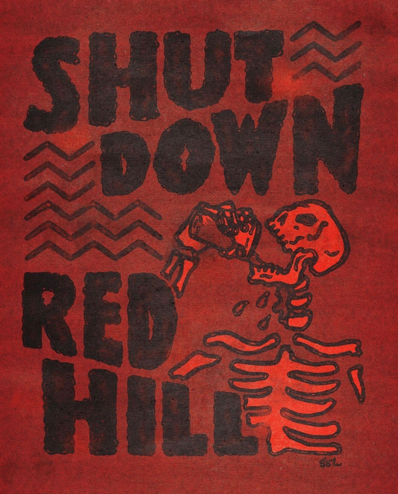 Shut Down Red Hill Giclée Art Print