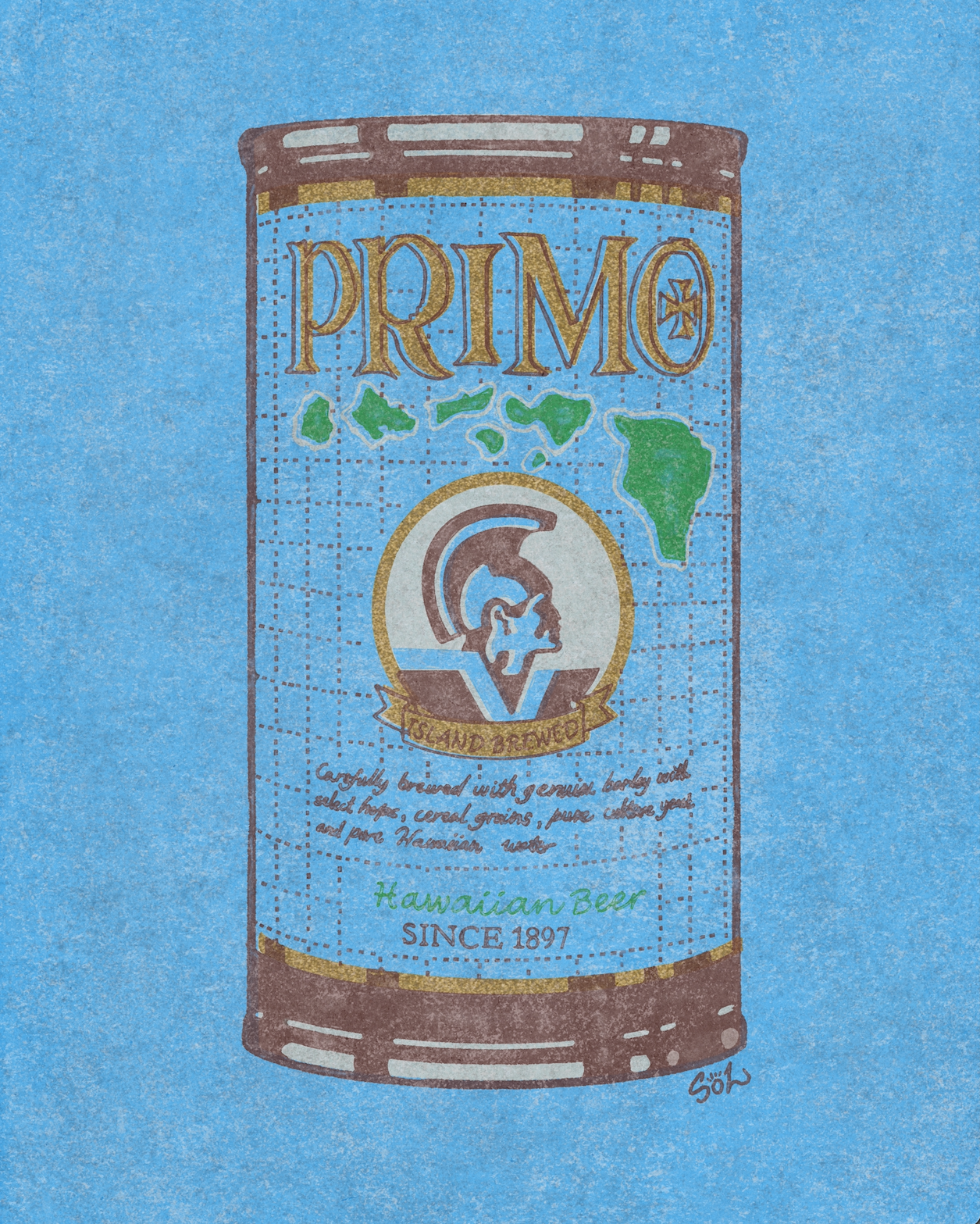 Primo Island Lager Giclée Art Print